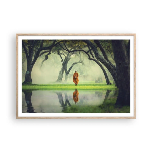 Poster in light oak frame - On the Way to Enlightenment - 100x70 cm