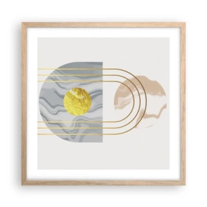 Poster in light oak frame - Brightness nad Shine - 50x50 cm