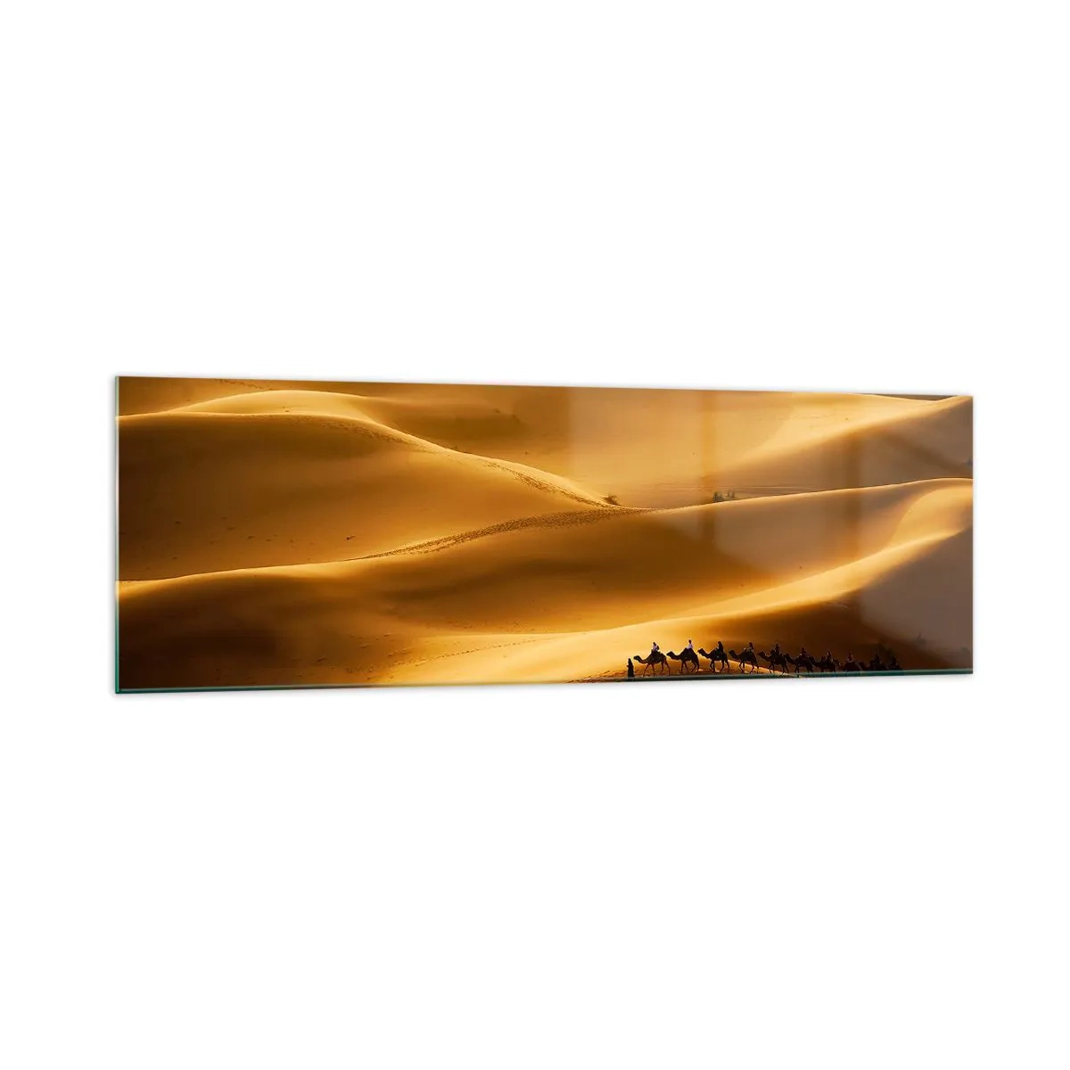 Glass picture - Caravan on the Waves of a Desert - 160x50 cm