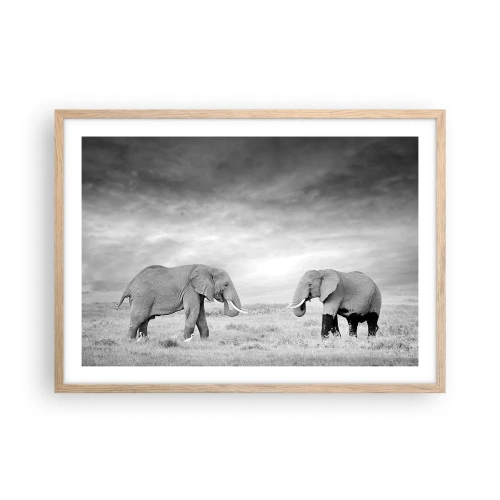 Poster in light oak frame - Grey Is Beautiful - 70x50 cm