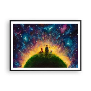 Poster in black frame - Love and Friendship - Whole World - 100x70 cm