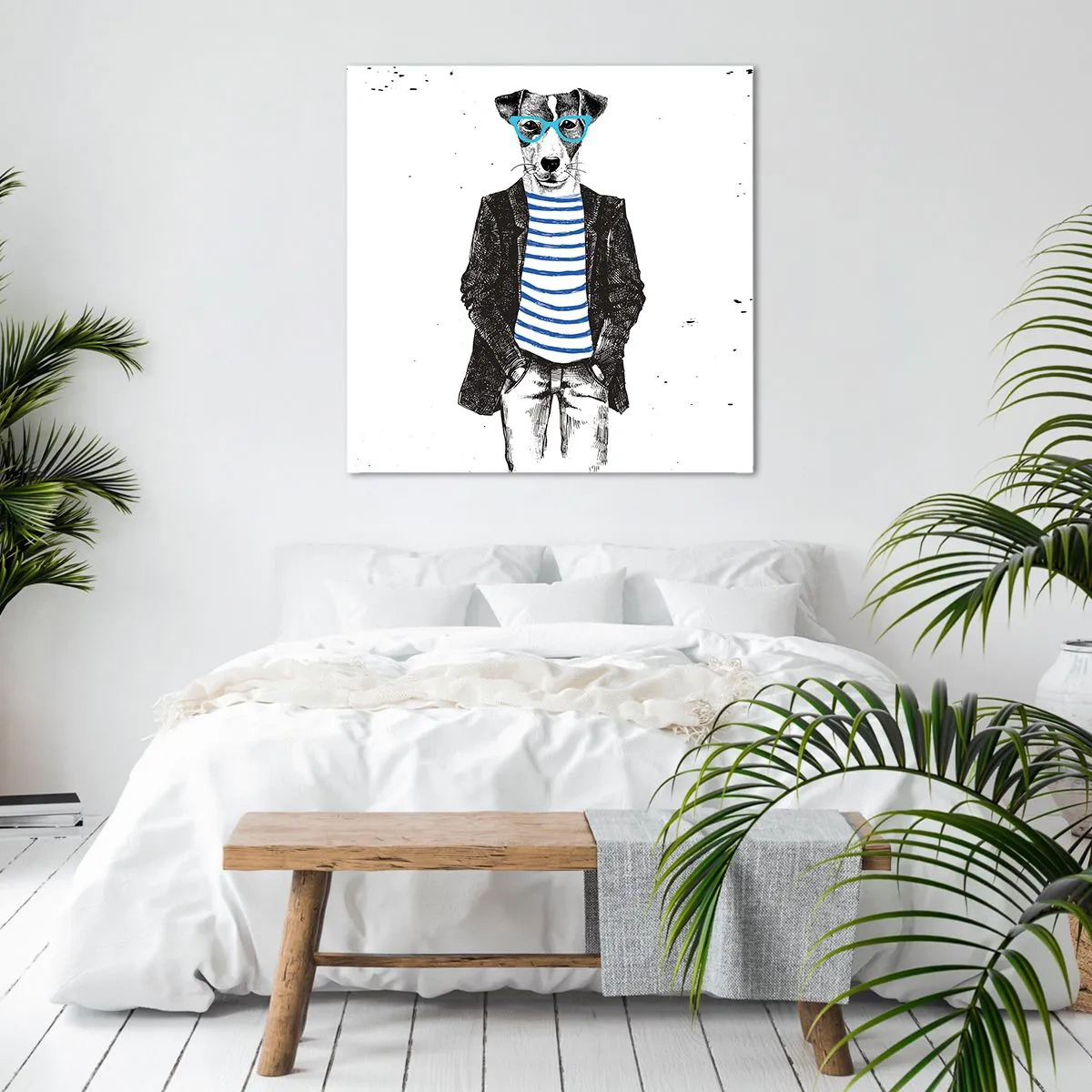 Canvas picture - Gentleman Dog - 50x50 cm