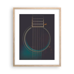 Poster in light oak frame - A Moment Before It Sounds - 40x50 cm