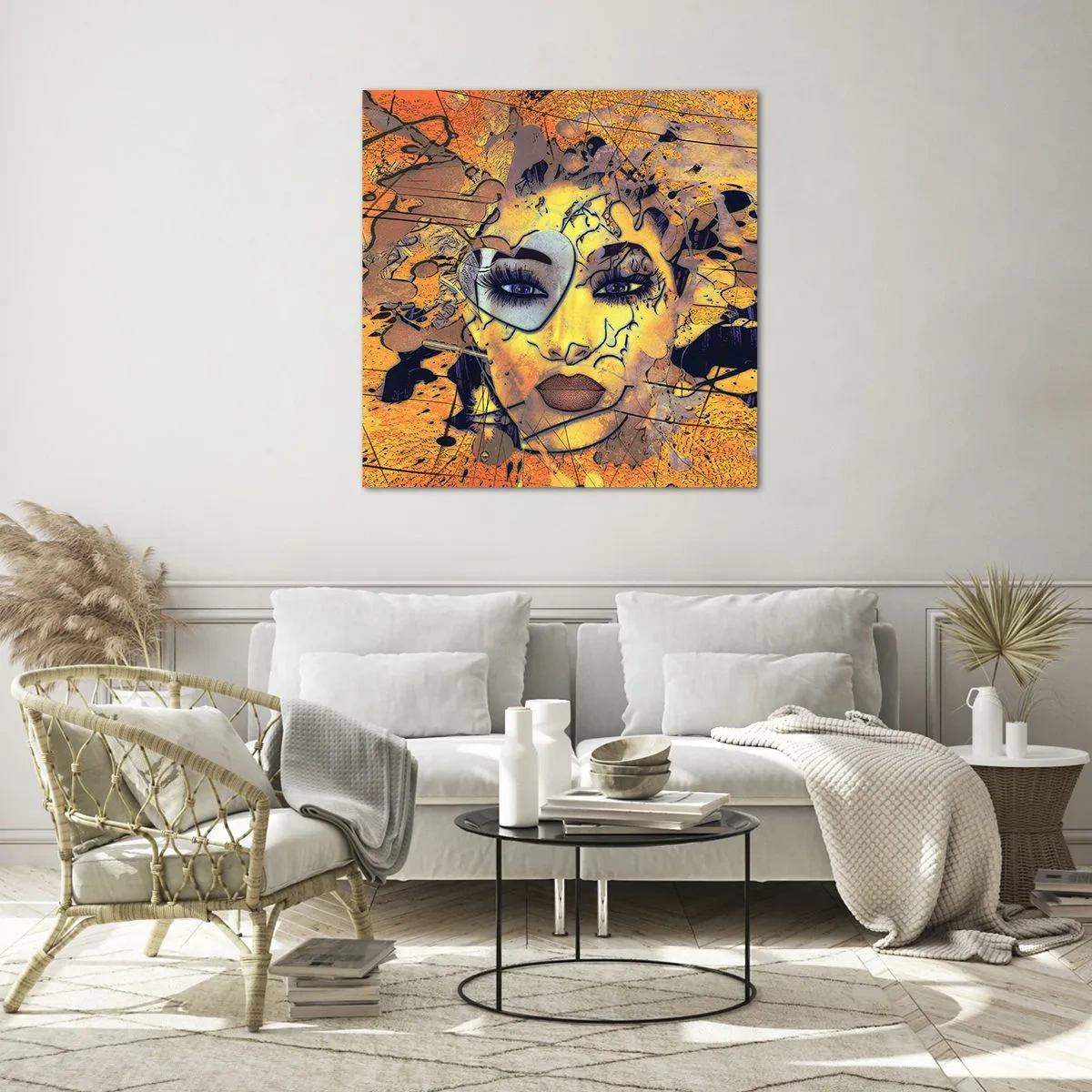 Glass picture - Sunny Beauty - 70x70 cm