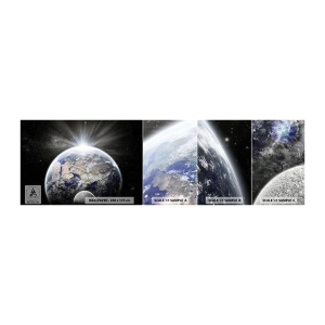 Photo Wallpaper Sample Standard Eco - In Full Blaze - Astronomy, Cosmos, Galaxy - 100x30 cm