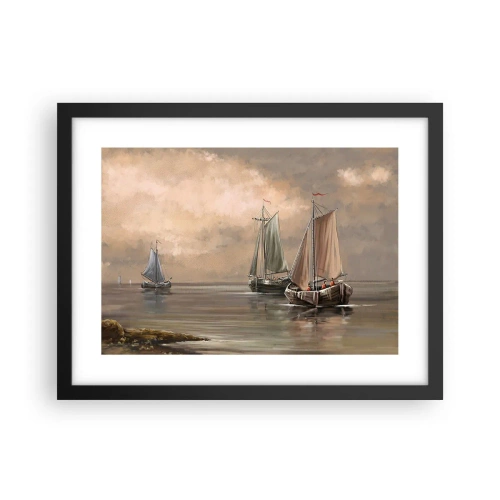 Poster in black frame - Return of Sailors - 40x30 cm