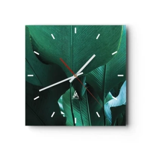 Wall clock - Clock on glass - Turned towards Light - 40x40 cm