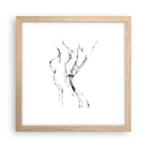 Poster in light oak frame - Beautiful and Strong - 30x30 cm