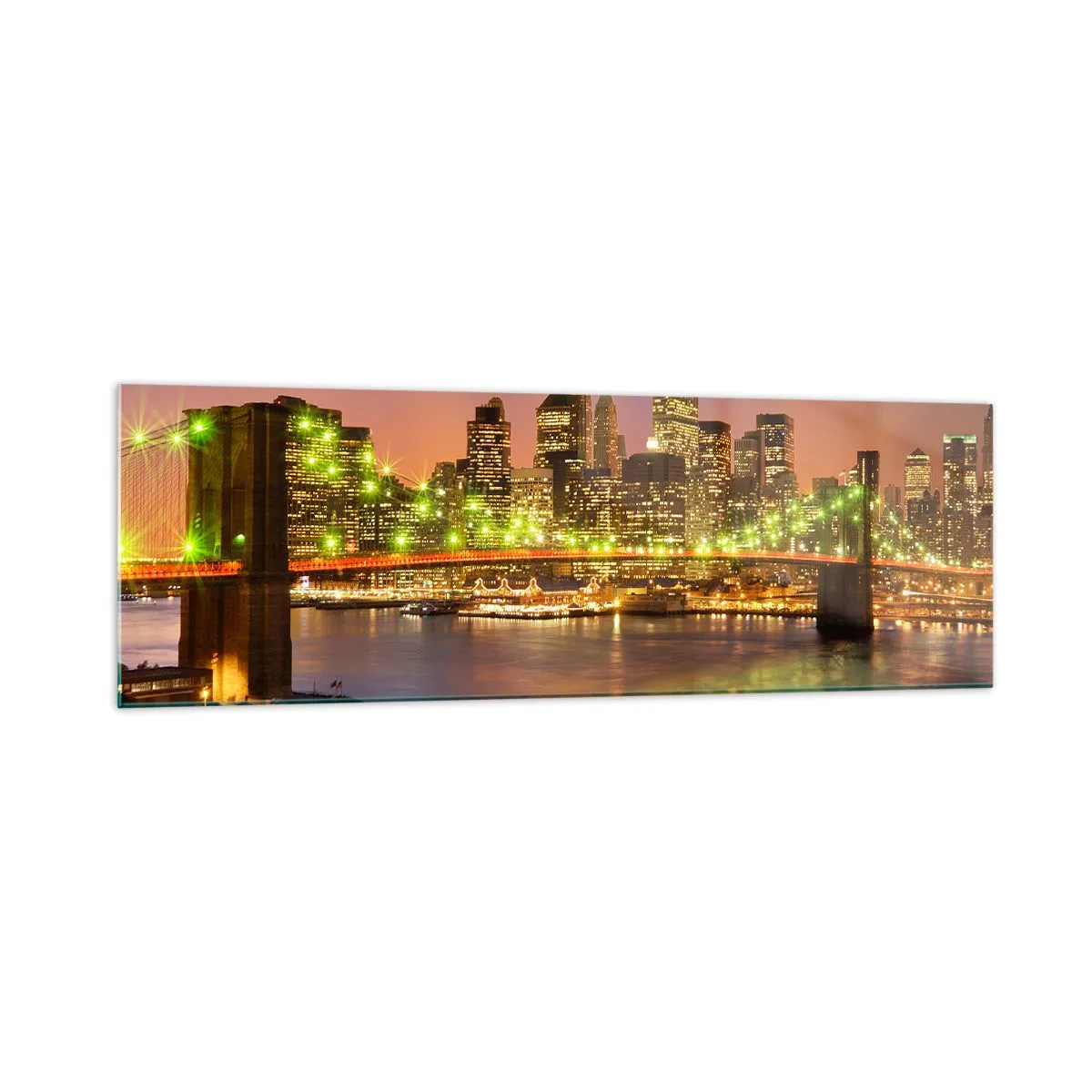 Glass picture - Here Light is Always on - 160x50 cm