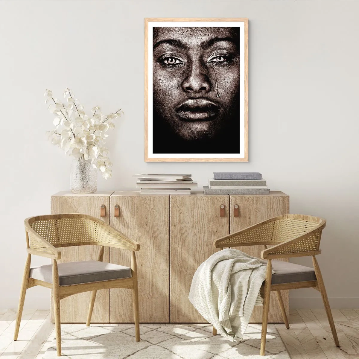 Poster in light oak frame - One Tear - 50x70 cm