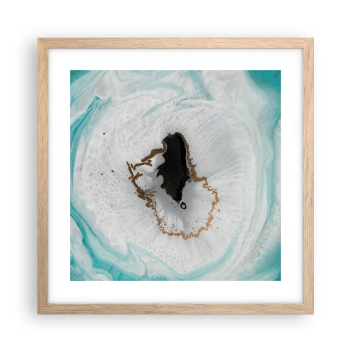 Poster in light oak frame - Into de Deep - 40x40 cm