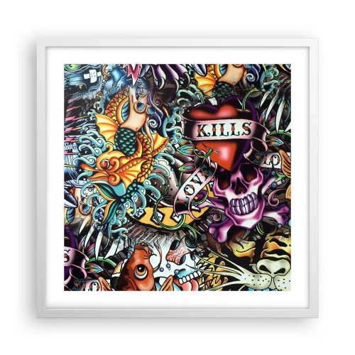Poster in white frmae - Dream of a Tattoo Artist - 50x50 cm