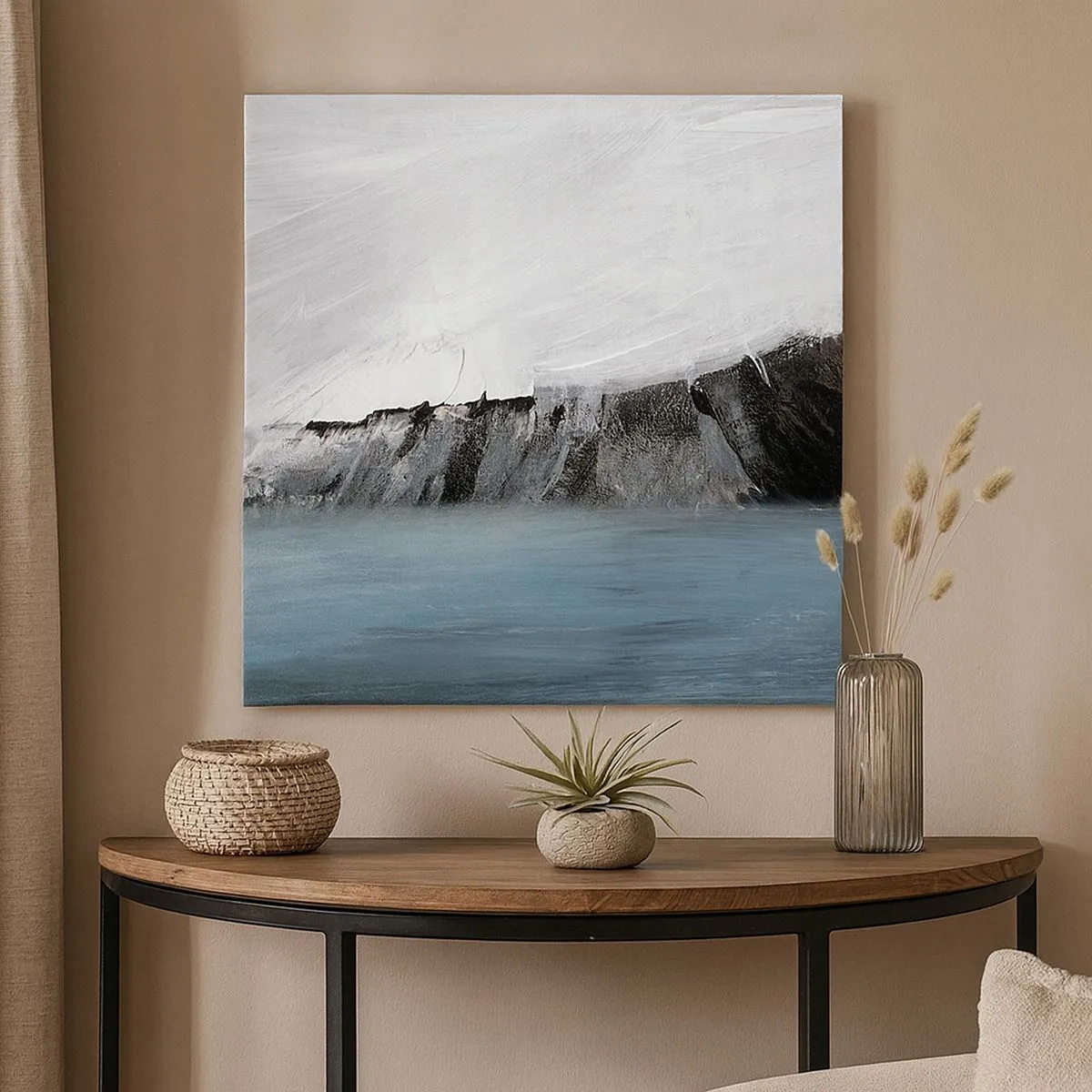 Canvas picture - Water-Earth: Clash of Elements - 30x30 cm