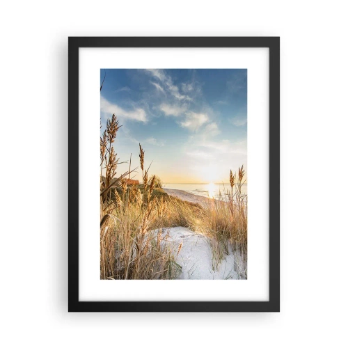 Poster in black frame - Northern Beach - 30x40 cm