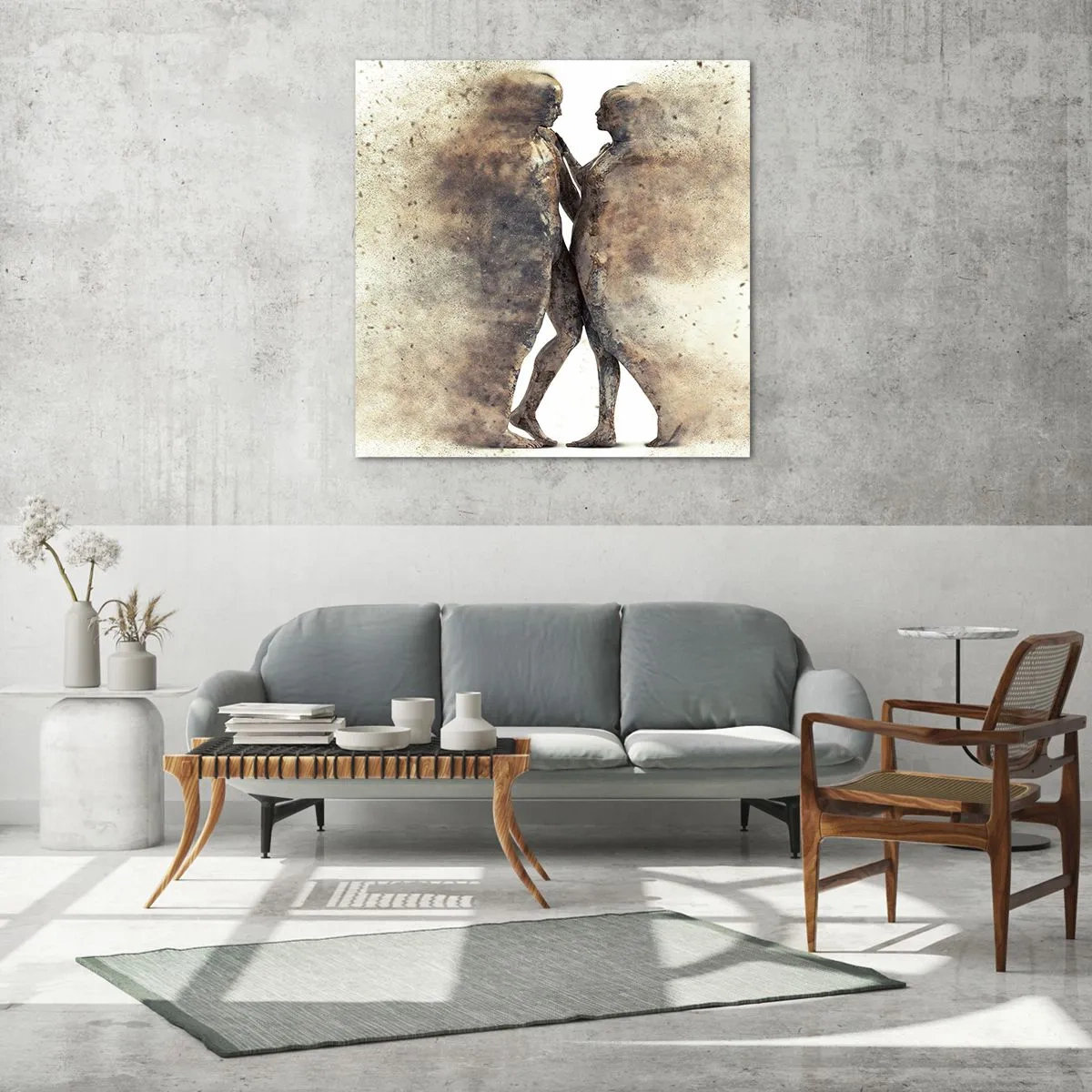 Glass picture - From Dust They Rose to Love - 30x30 cm