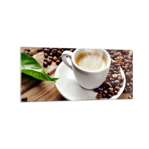 Glass picture - Coffee Is Served - 120x50 cm