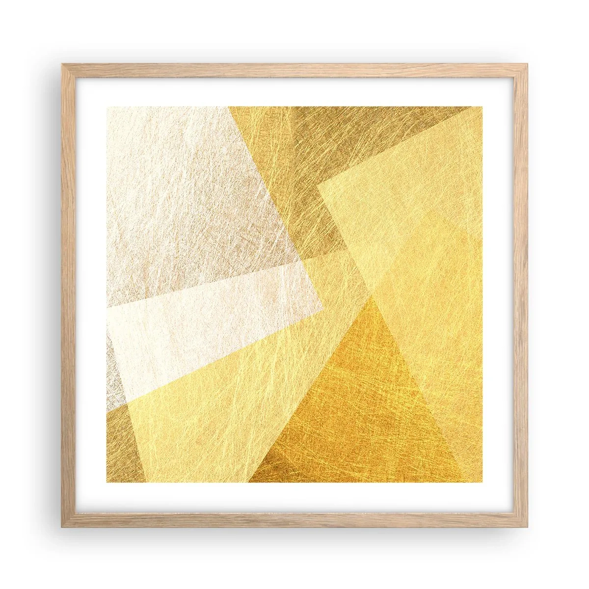 Poster in light oak frame - Weather of Geometry - 50x50 cm