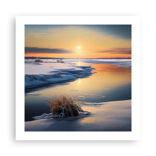 Poster - Winter Sunset - 50x50 cm