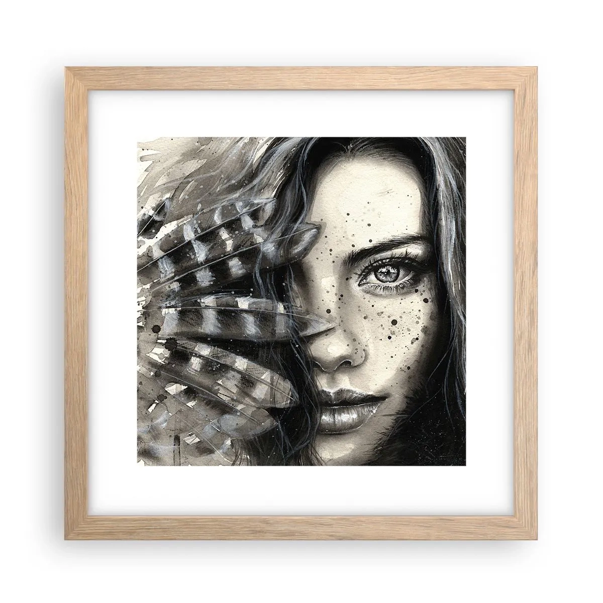 Poster in light oak frame - Wild Beauty - 30x30 cm