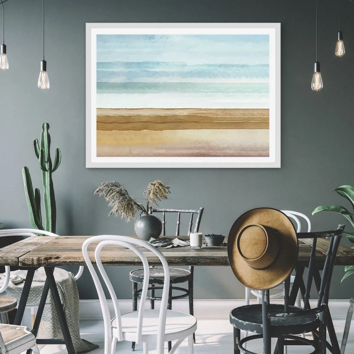 Poster in white frmae - Calming - 70x50 cm