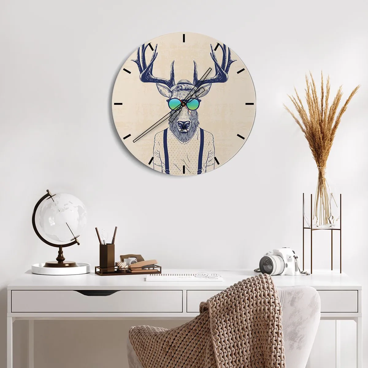 Wall clock - Clock on glass - And Who Did You Expect? - 40x40 cm