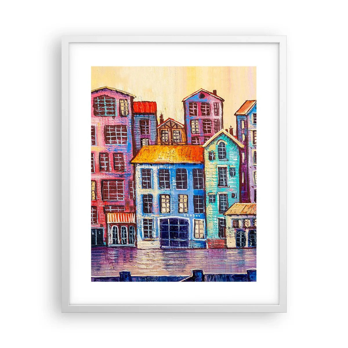 Poster in white frmae - City Like From a Fairytale - 40x50 cm