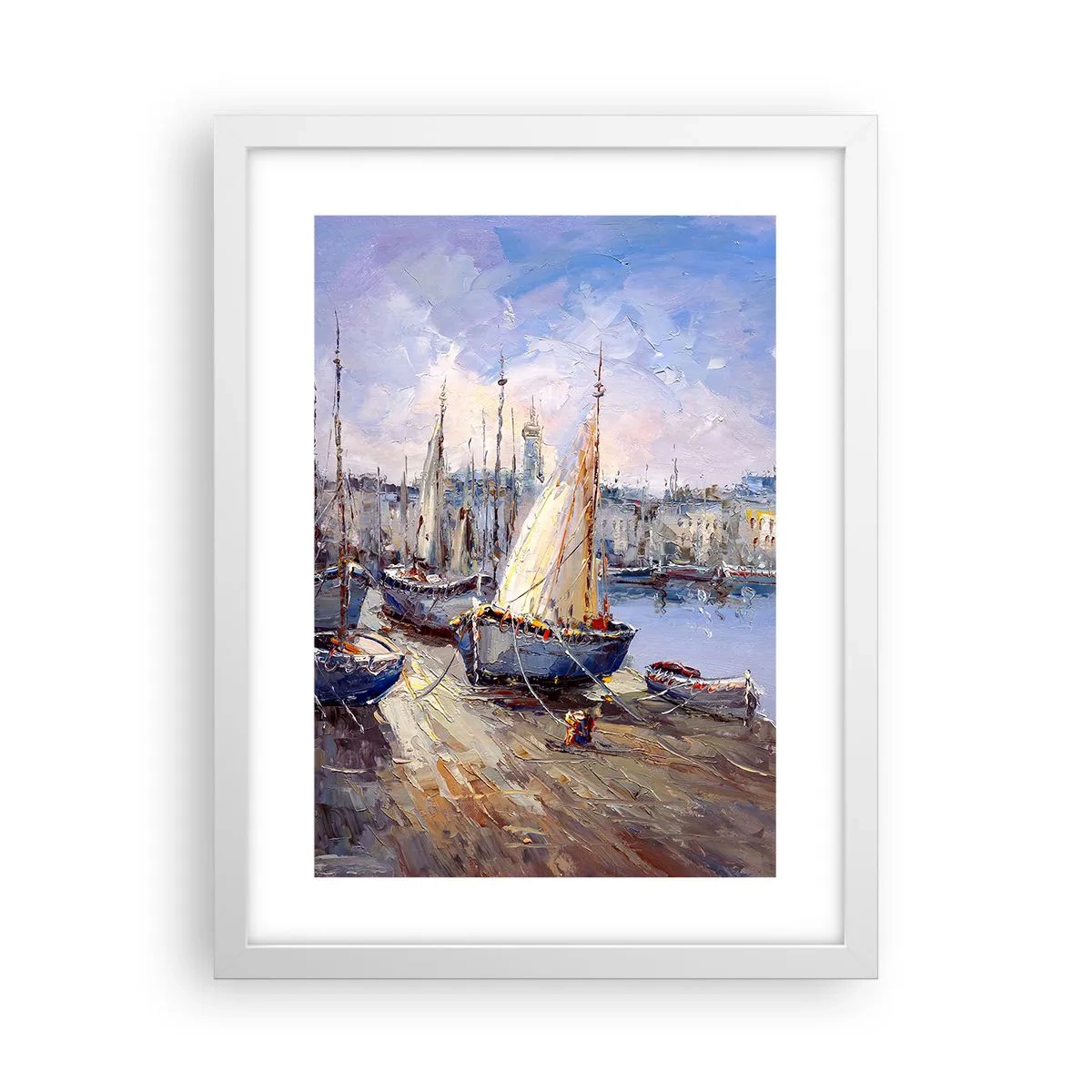 Poster in white frmae - Town by the Bay - 30x40 cm