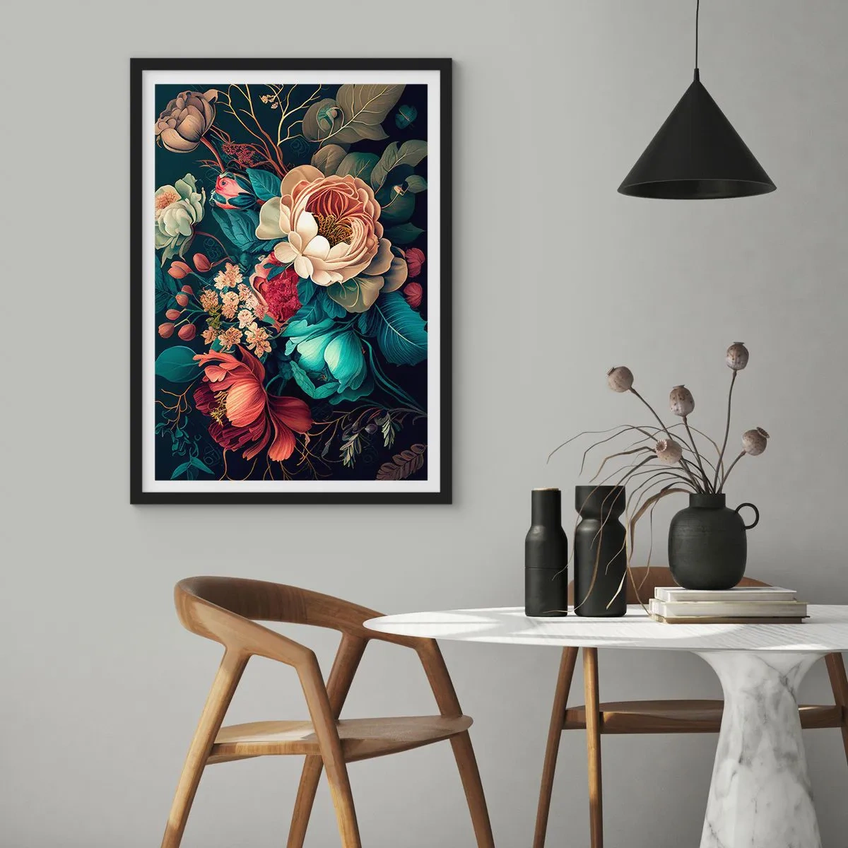 Poster in black frame - 19th Century Charm - 70x100 cm