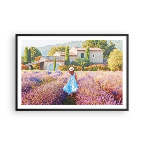 Poster in black frame - Lavender Girl - 91x61 cm