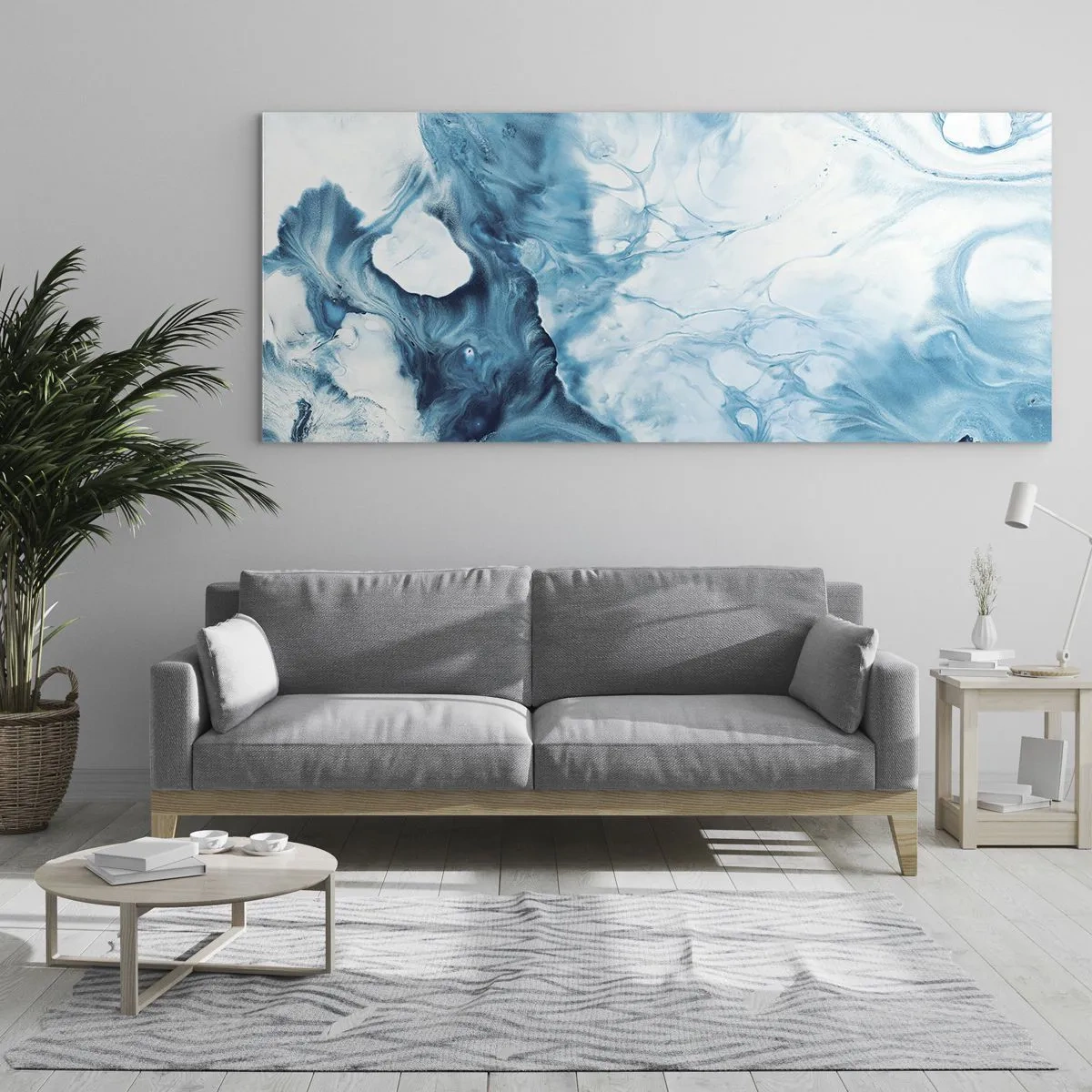 Glass picture - Concert of Blue - 140x50 cm