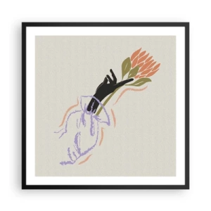 Poster in black frame - Sister Touch - 60x60 cm