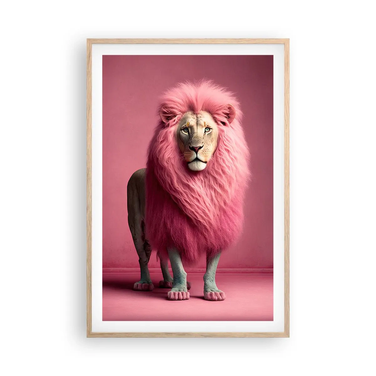 Poster in light oak frame - And You're Not Scared Anymore - 61x91 cm