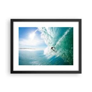Poster in black frame - Riding the Wave - 40x30 cm
