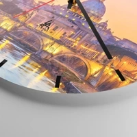 Clock face with lines