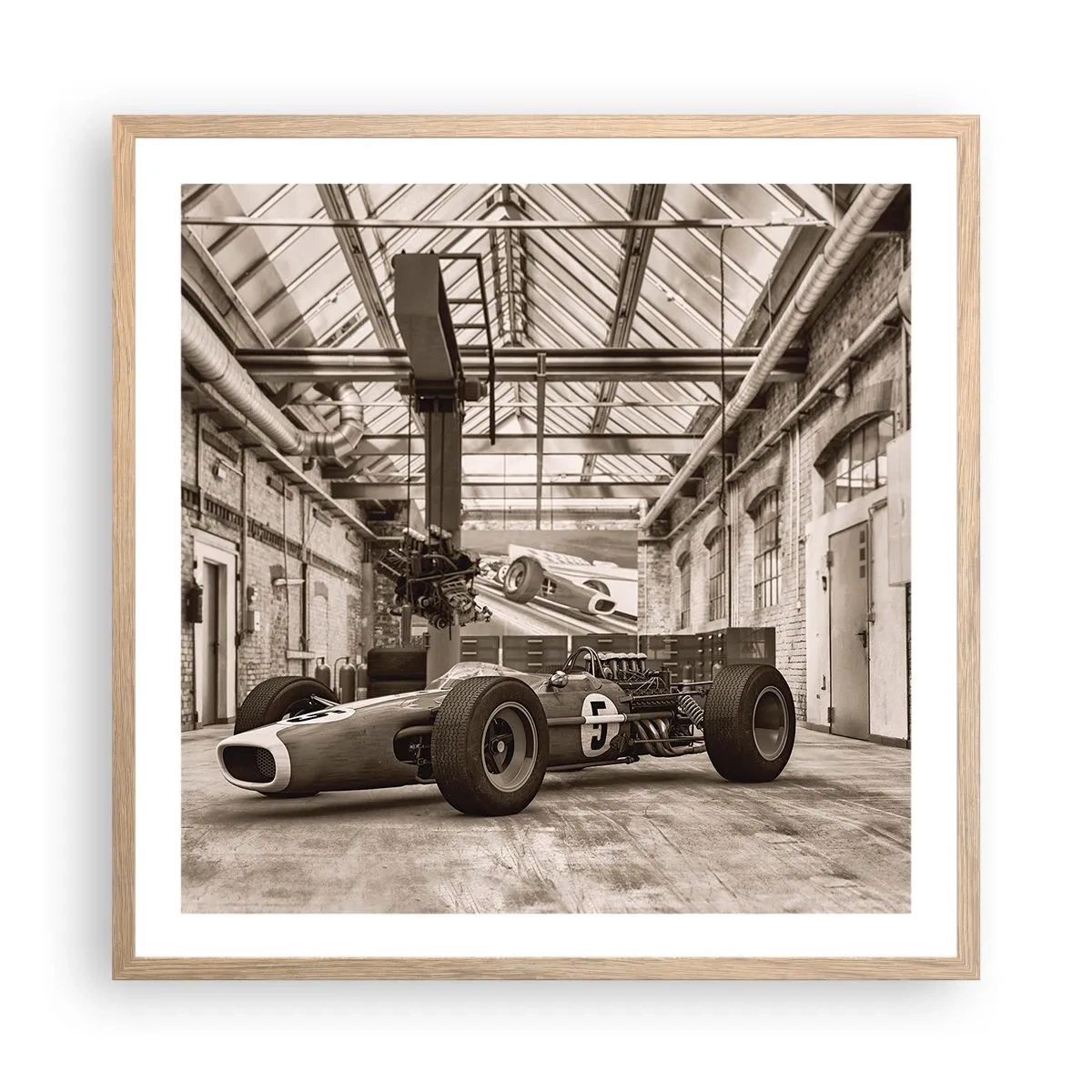 Poster in light oak frame - Rest of the Winner - 60x60 cm