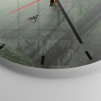 Clock face with lines