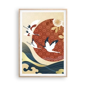 Poster in light oak frame - Japanese Tale - 70x100 cm