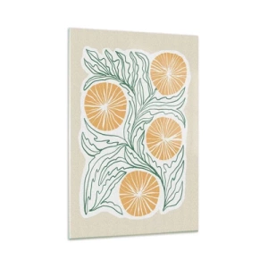 Glass picture - Ethnic with an Abstract Note - 80x120 cm