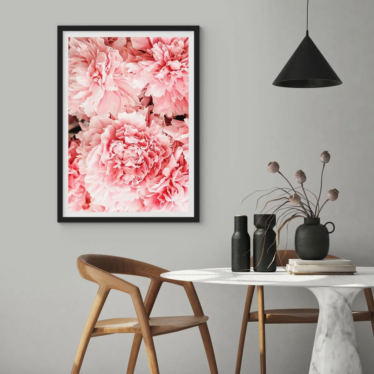 Poster in black frame - Pink Dreams - 61x91 cm
