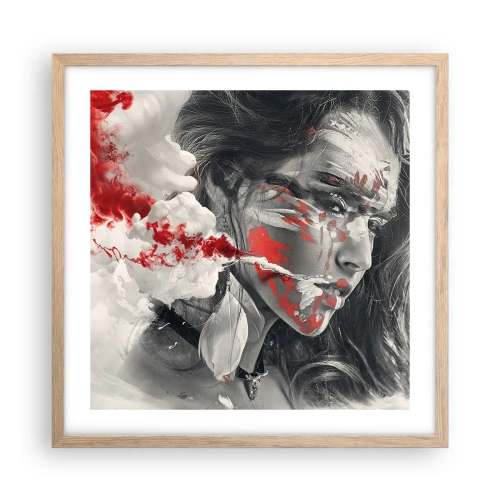 Poster in light oak frame - Smoke of Absurdity - 50x50 cm