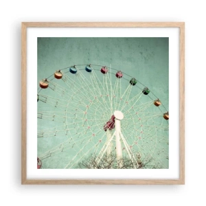 Poster in light oak frame - Come Have Fun - 50x50 cm
