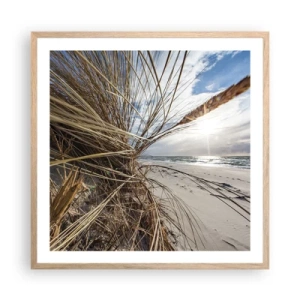 Poster in light oak frame - Enounter of the Elements - 60x60 cm
