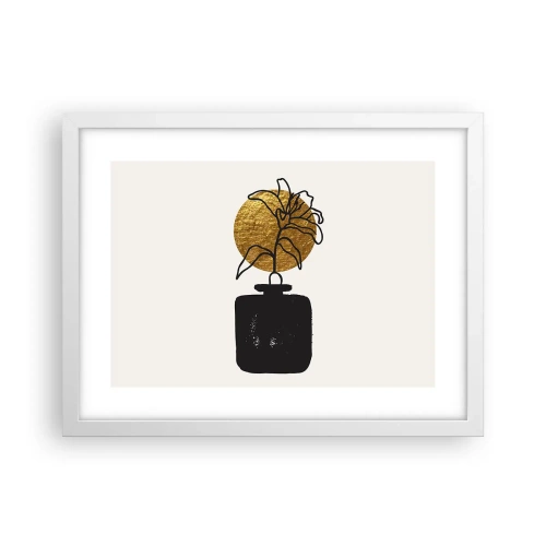 Poster in white frmae - Beauty Precious as Gold - 40x30 cm