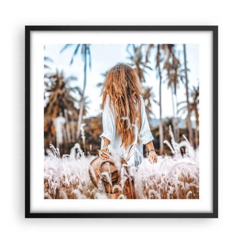 Poster in black frame - Born from Grass Fluff - 50x50 cm