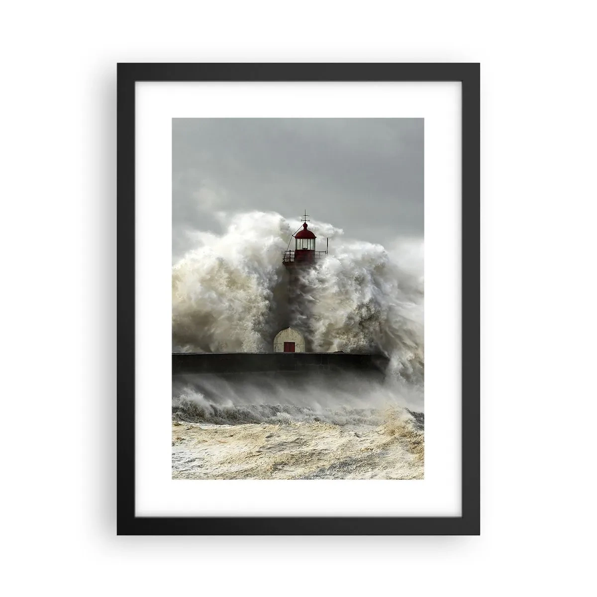 Poster in black frame - Rage of the Ocean - 30x40 cm