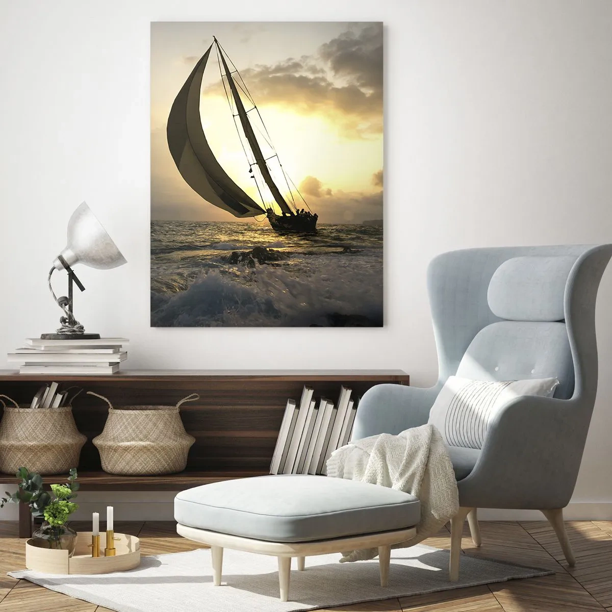 Glass picture - With and against the Wind - 70x100 cm