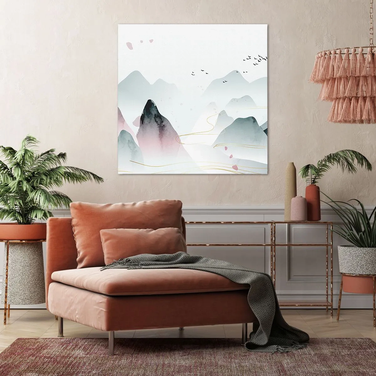 Canvas picture - Over the Peaks - 70x70 cm