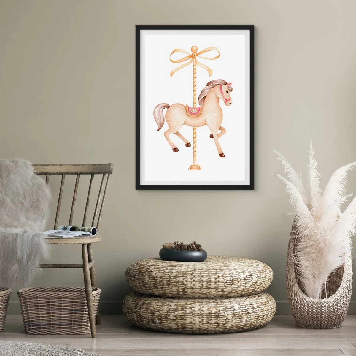 Poster in black frame - Graceful Trot - 30x40 cm