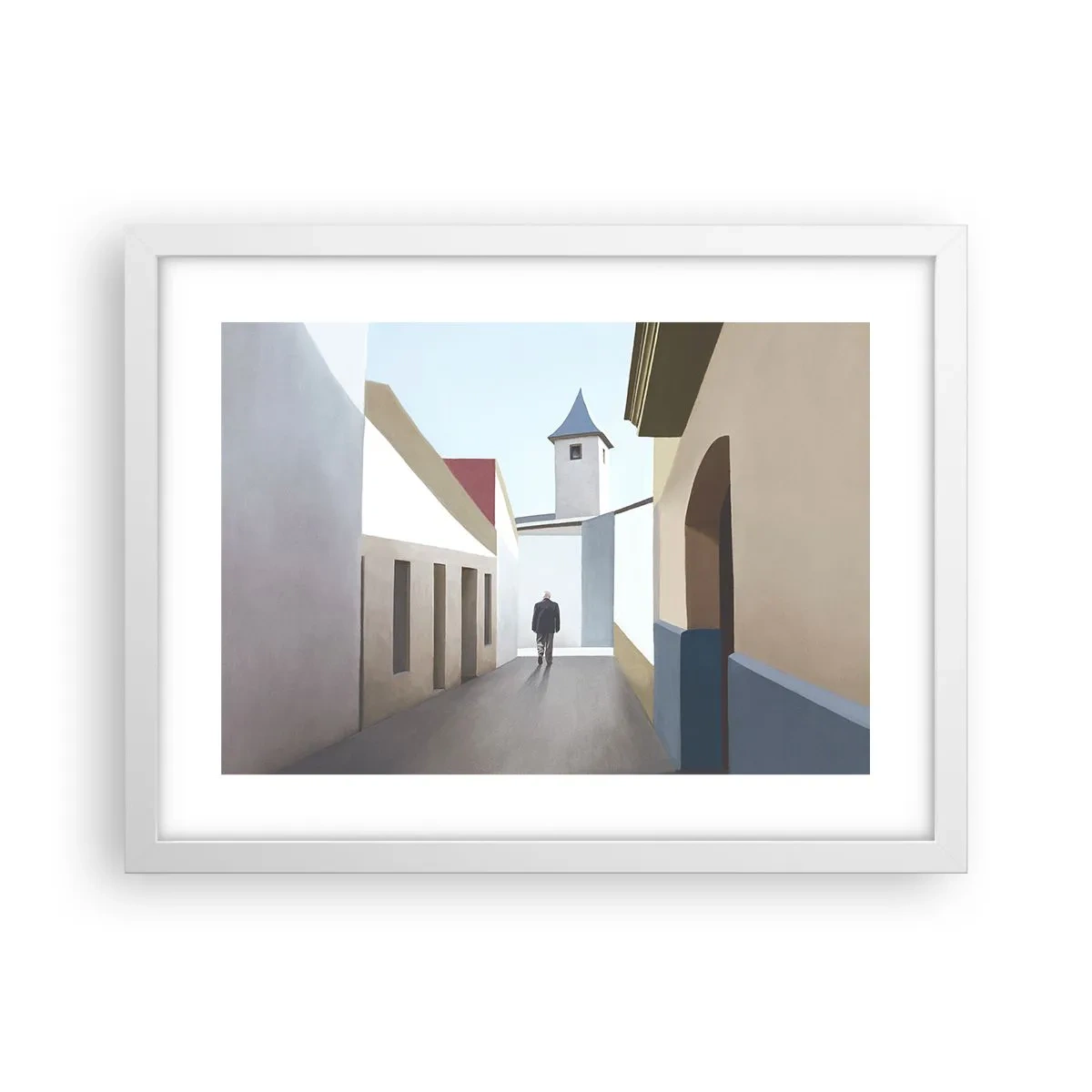 Poster in white frmae - Sunny Walk - 40x30 cm