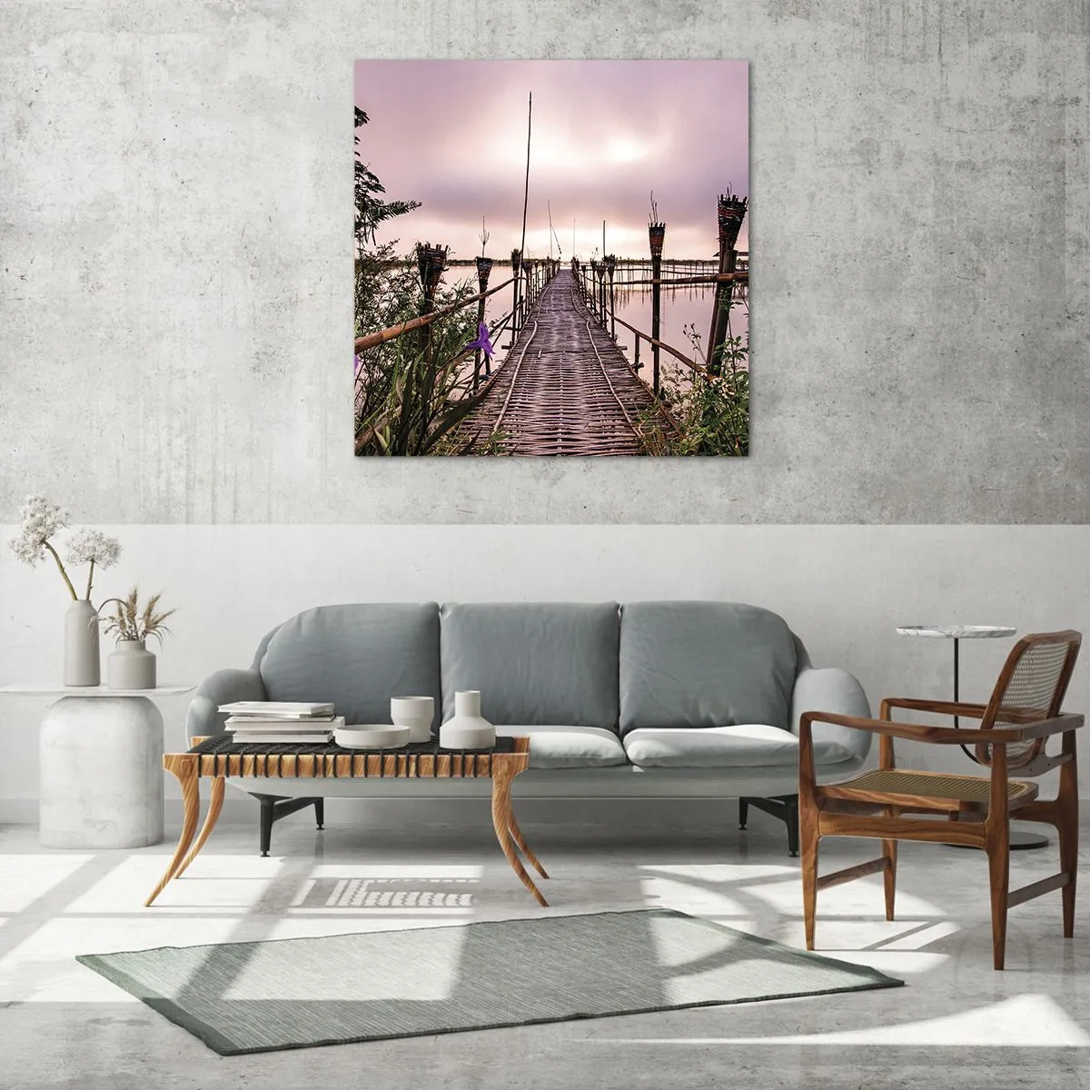 Glass picture - Peace and Quiet of Asia - 60x60 cm